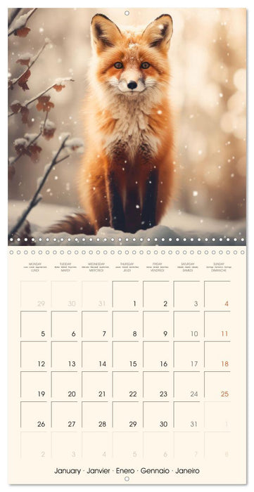 Les renards, des créatures si mignonnes (CALVENDO Calendrier mensuel 2026)
