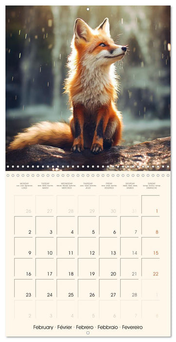 Les renards, des créatures si mignonnes (CALVENDO Calendrier mensuel 2026)