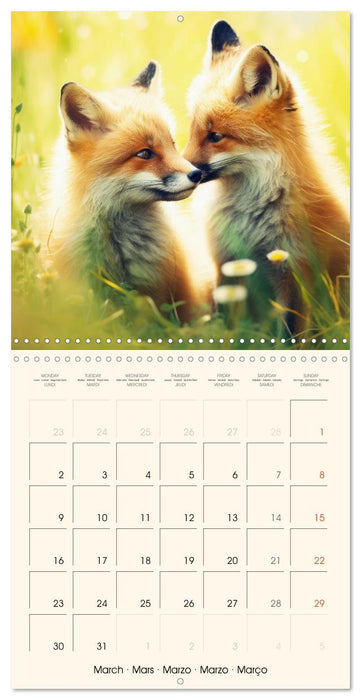 Les renards, des créatures si mignonnes (CALVENDO Calendrier mensuel 2026)
