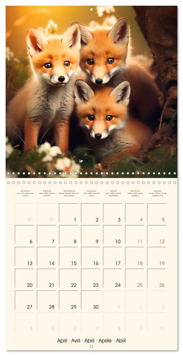 Les renards, des créatures si mignonnes (CALVENDO Calendrier mensuel 2026)