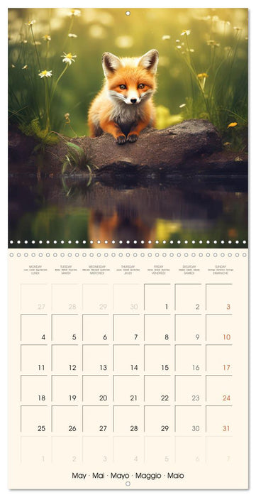 Les renards, des créatures si mignonnes (CALVENDO Calendrier mensuel 2026)