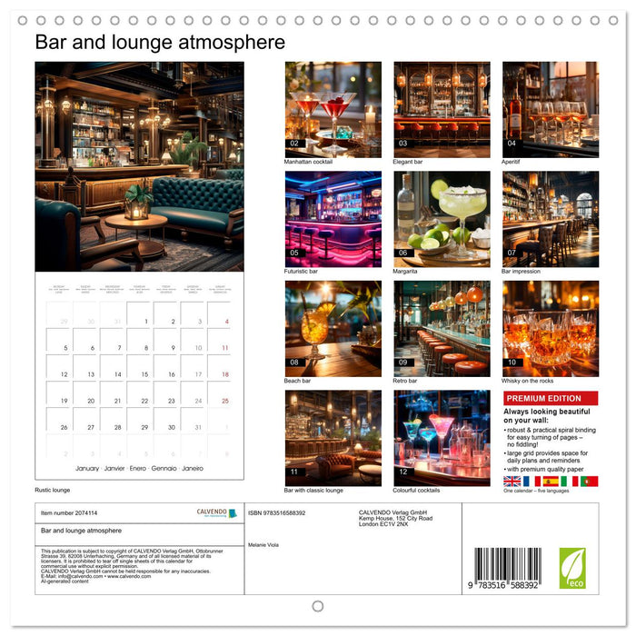 Bar and lounge atmosphere (CALVENDO Monthly Calendar 2026)