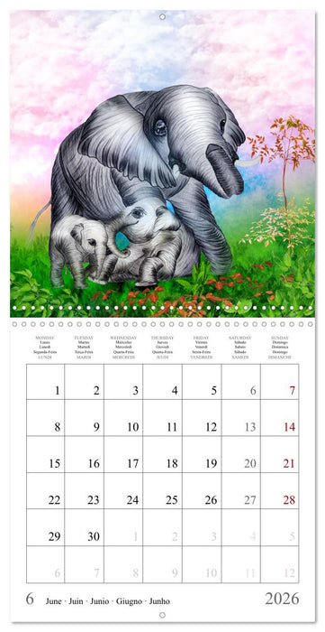 Gentle Giants - Elephants (CALVENDO Monthly Calendar 2026)
