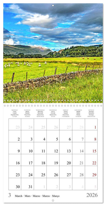 Scotland - Magical landscapes of the Highlands (CALVENDO Monthly Calendar 2026)