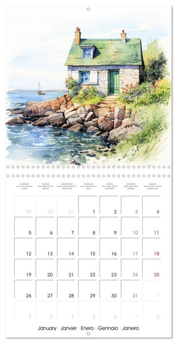 En bord de mer (CALVENDO Calendrier mensuel 2026)