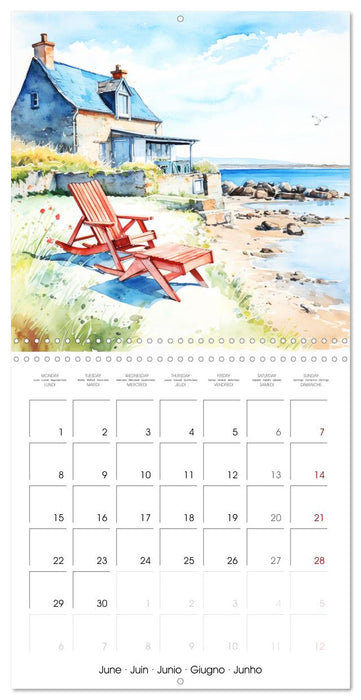 En bord de mer (CALVENDO Calendrier mensuel 2026)