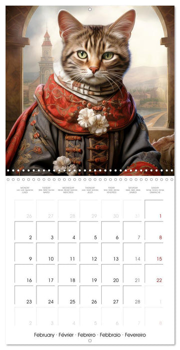 Les chats branchés (CALVENDO Calendrier mensuel 2026)