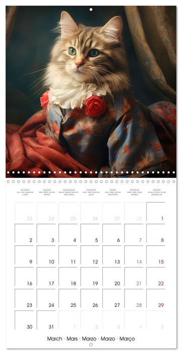 Les chats branchés (CALVENDO Calendrier mensuel 2026)