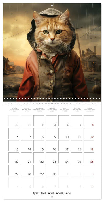 Les chats branchés (CALVENDO Calendrier mensuel 2026)