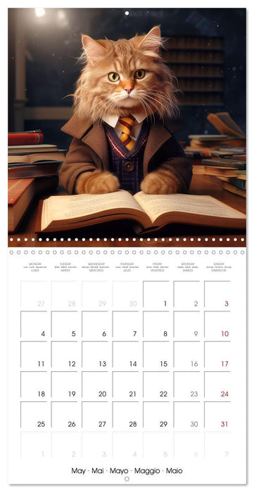 Les chats branchés (CALVENDO Calendrier mensuel 2026)