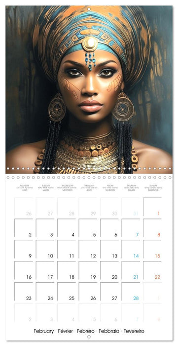 Femmes sublimes d'Afrique (CALVENDO Calendrier mensuel 2026)