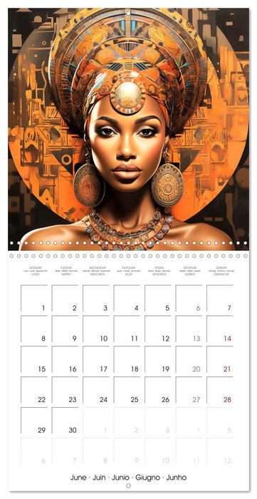 L'art de la beauté africaine (CALVENDO Calendrier mensuel 2026)