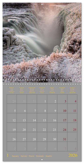 Iceland - the land of ice and fire (CALVENDO Monthly Calendar 2026)