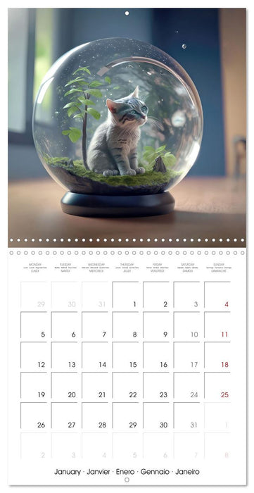Small world in the glas sphere (CALVENDO Monthly Calendar 2026)