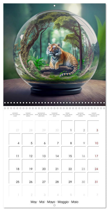 Small world in the glas sphere (CALVENDO Monthly Calendar 2026)
