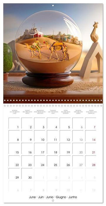 Small world in the glas sphere (CALVENDO Monthly Calendar 2026)