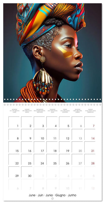 Women from Africa - Portraits in the style of African culture (CALVENDO Monthly Calendar 2026)