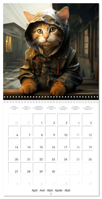 Cats in fancy fashion (CALVENDO Monthly Calendar 2026)