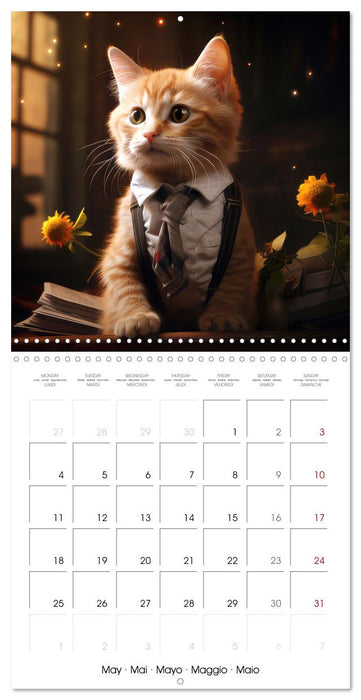 Cats in fancy fashion (CALVENDO Monthly Calendar 2026)