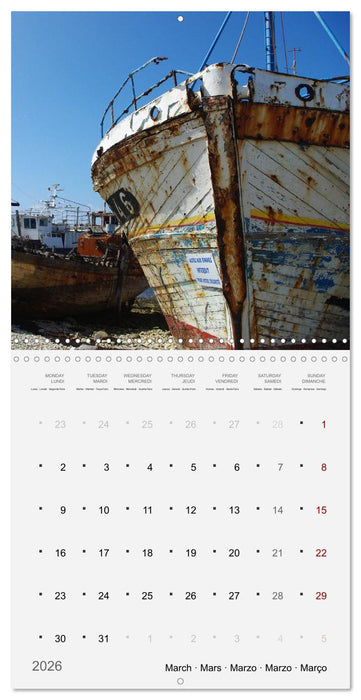Bateaux épaves (CALVENDO Calendrier mensuel 2026)