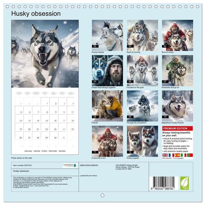 Husky obsession (CALVENDO Monthly Calendar 2026)