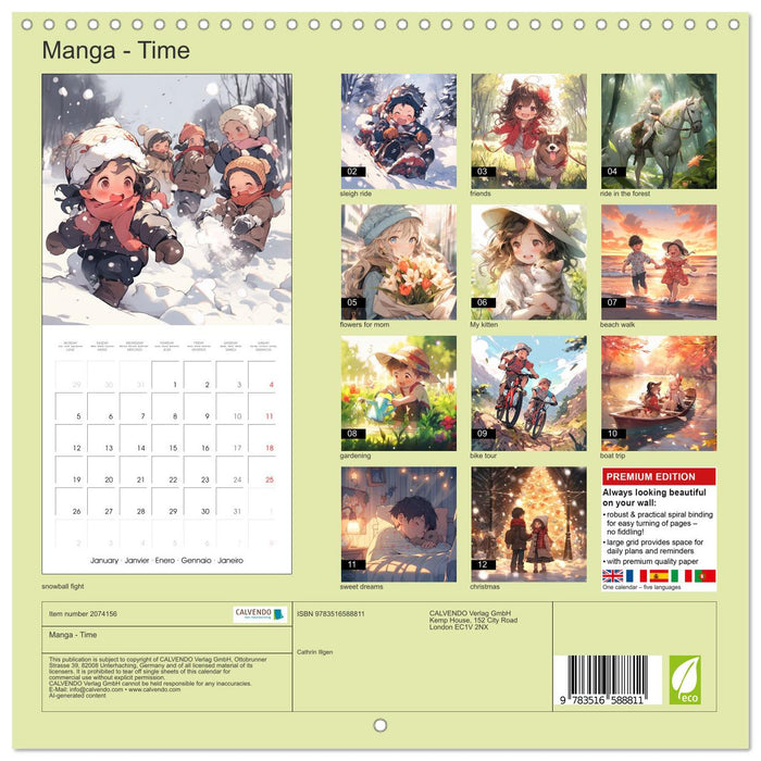 Manga - Time (CALVENDO Monthly Calendar 2026)