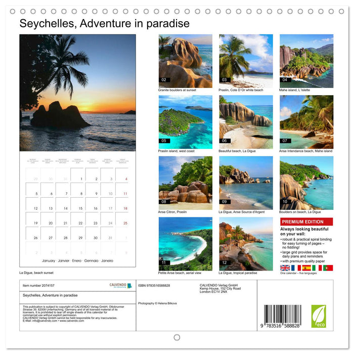 Seychelles, Adventure in paradise (CALVENDO Monthly Calendar 2026)