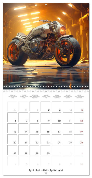 Crazy fantasy Motorbikes (CALVENDO Monthly Calendar 2026)