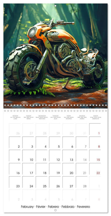 Motos de Fantaisie (CALVENDO Calendrier mensuel 2026)