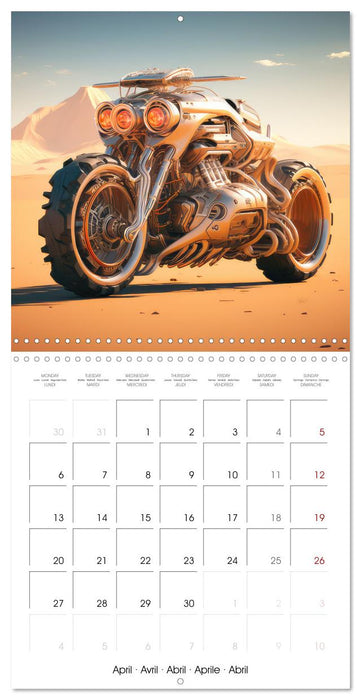 Motos de Fantaisie (CALVENDO Calendrier mensuel 2026)
