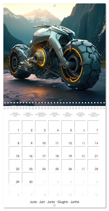 Motos de Fantaisie (CALVENDO Calendrier mensuel 2026)