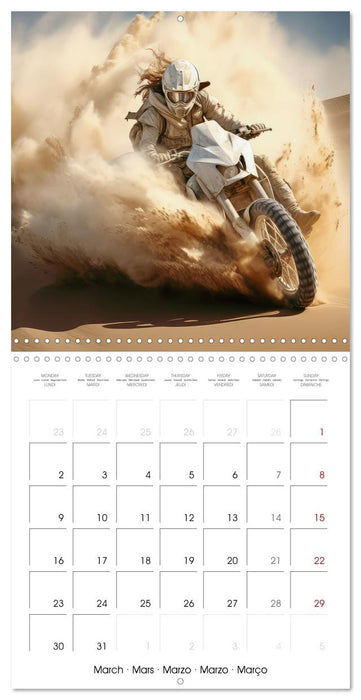 Motorbike desert race (CALVENDO Monthly Calendar 2026)