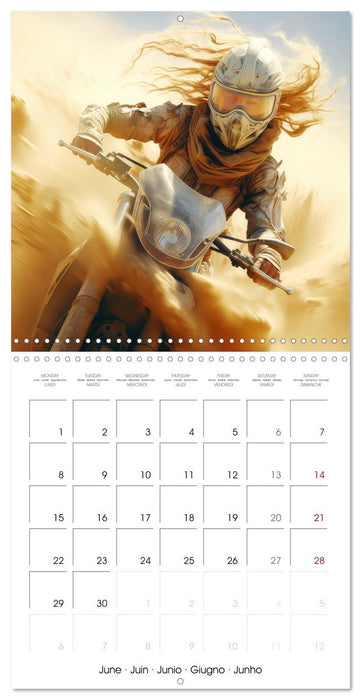 Motorbike desert race (CALVENDO Monthly Calendar 2026)