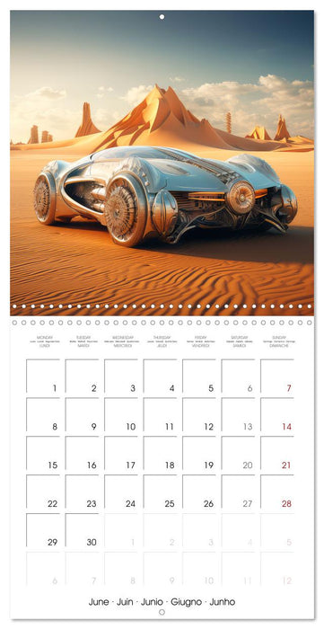 Voitures futuristes étonnantes (CALVENDO Calendrier mensuel 2026)