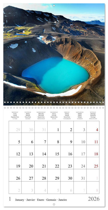 Iceland, Road Trip (CALVENDO Monthly Calendar 2026)