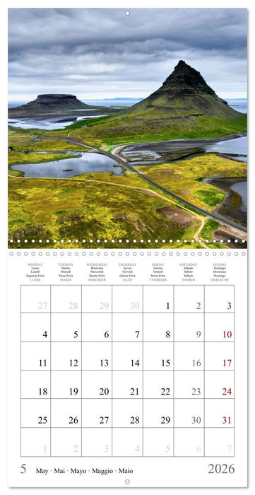 Iceland, Road Trip (CALVENDO Monthly Calendar 2026)