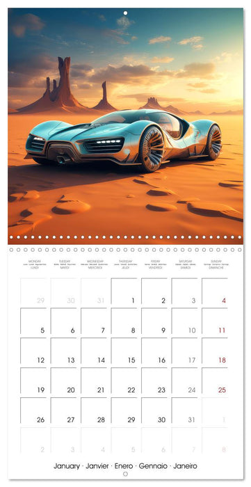 Fantasy desert cars (CALVENDO Monthly Calendar 2026)