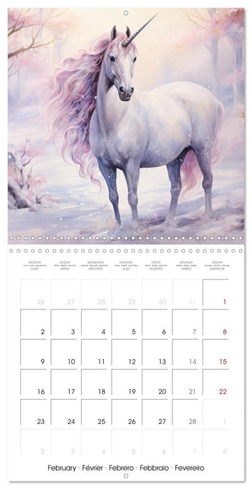 Licornes de conte de fées (CALVENDO Calendrier mensuel 2026)