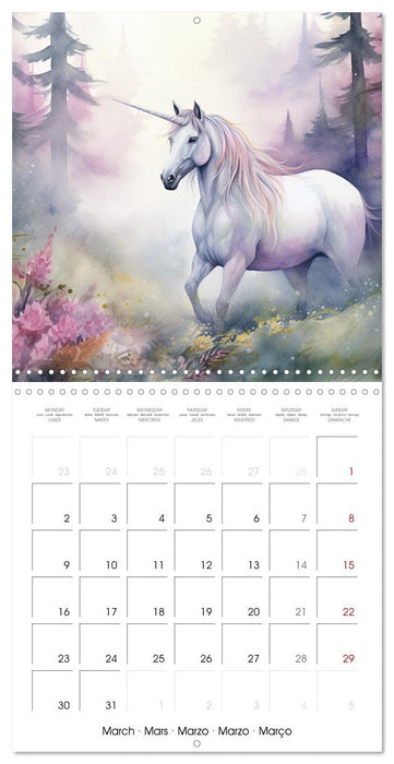 Licornes de conte de fées (CALVENDO Calendrier mensuel 2026)
