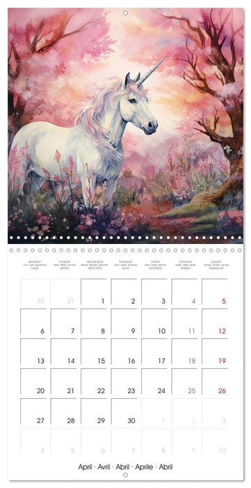 Licornes de conte de fées (CALVENDO Calendrier mensuel 2026)