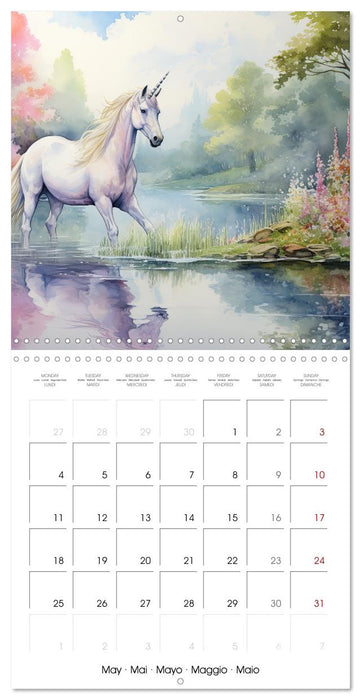 Licornes de conte de fées (CALVENDO Calendrier mensuel 2026)