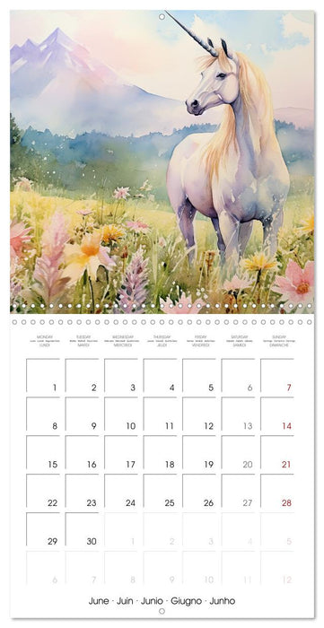 Licornes de conte de fées (CALVENDO Calendrier mensuel 2026)