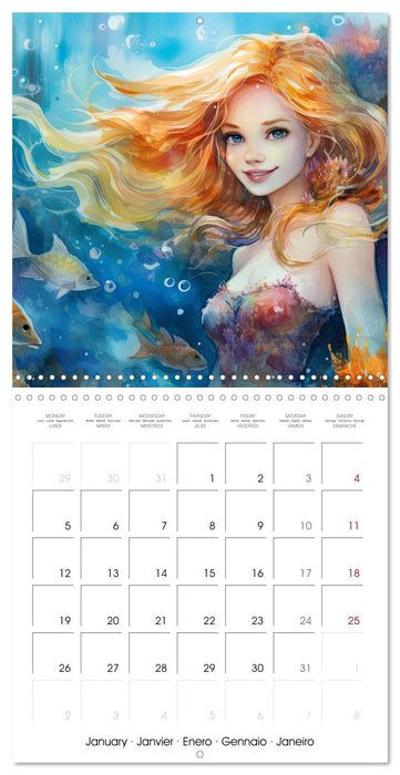 Sirènes magiques (CALVENDO Calendrier mensuel 2026)