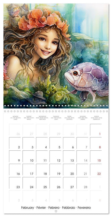 Sirènes magiques (CALVENDO Calendrier mensuel 2026)