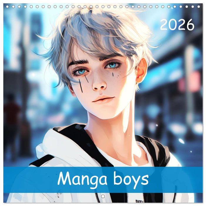Manga boys (CALVENDO Calendrier mensuel 2026)