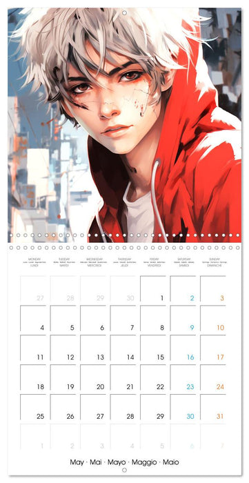 Manga boys (CALVENDO Calendrier mensuel 2026)