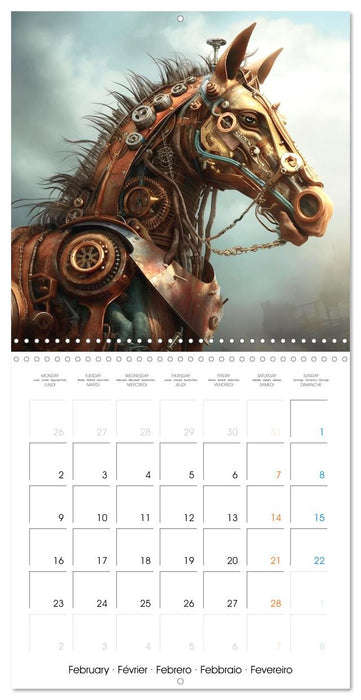 Créatures rétro-mécaniques (CALVENDO Calendrier mensuel 2026)