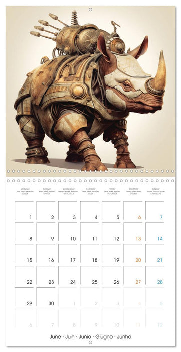 Créatures rétro-mécaniques (CALVENDO Calendrier mensuel 2026)