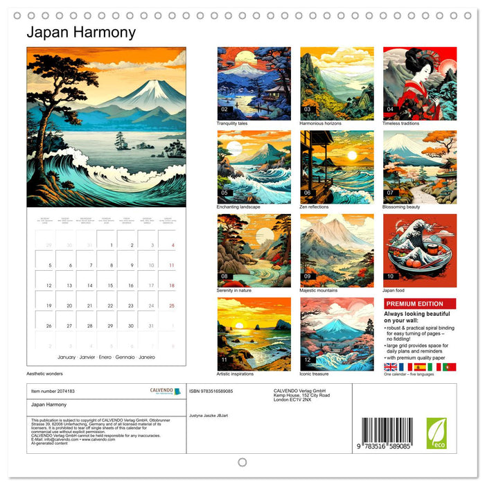 Japan Harmony (CALVENDO Monthly Calendar 2026)