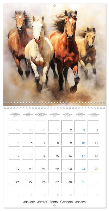 Élégance équine (CALVENDO Calendrier mensuel 2026)